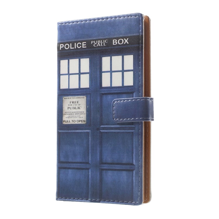 Pattern Printing Magnetic Leather Protective Case for Huawei P10 Lite - Police Public Call Box-2