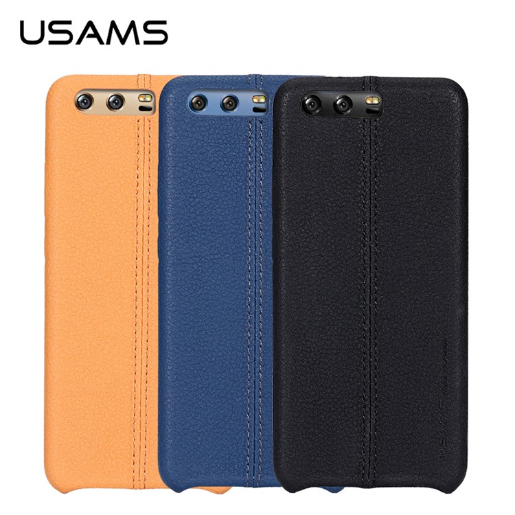 USAMS for Huawei P10 Litch Grain Leather Coated PC Hard Case - Black-2
