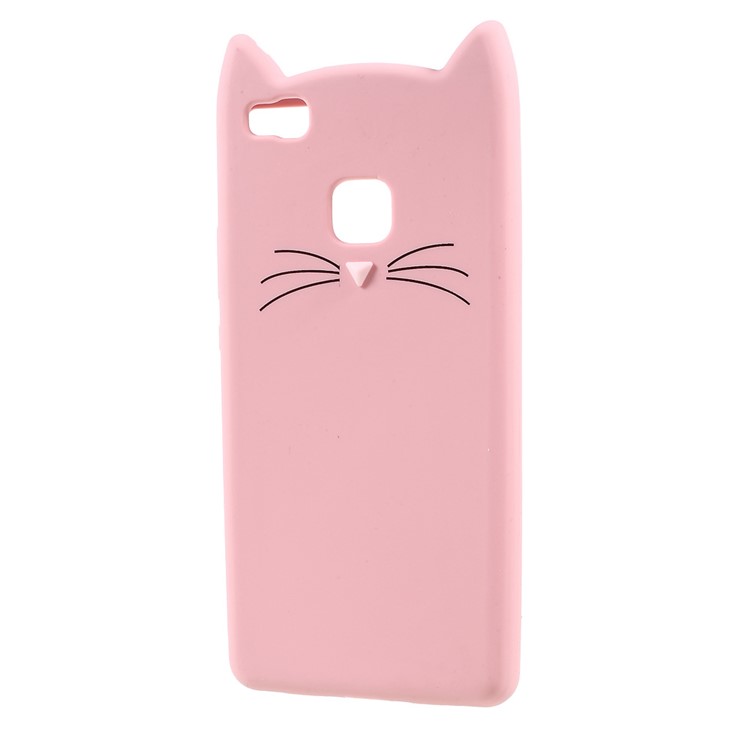 Lovely 3D Moustache Cat Soft Silicone Protective Cover for Huawei P9 Lite/G9 Lite - Pink-2