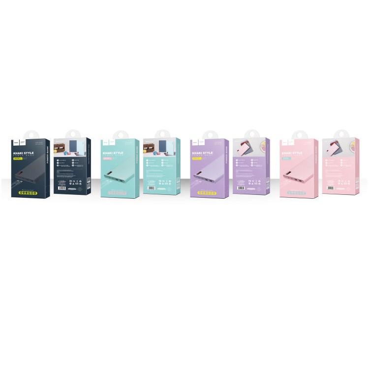 HOCO B17-20000 Dual USB Port 20000mAh Power Bank Charger for iPhone iPad Samsung LG Etc - Pink-3