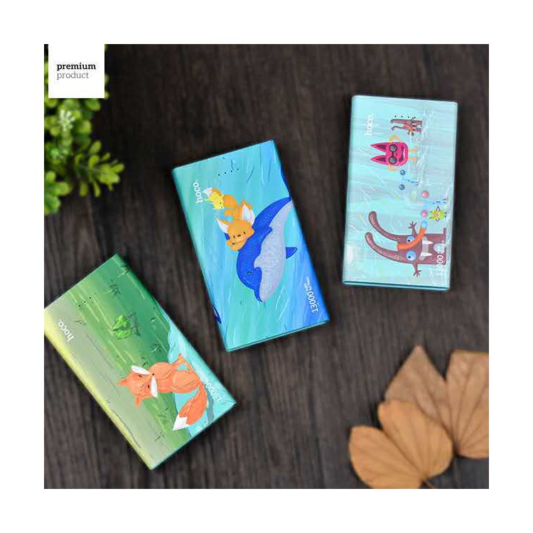 HOCO B12E-13000 Illustration Power Bank 13000mAh Mobile External Battery Dual USB - Fish Sporting-4