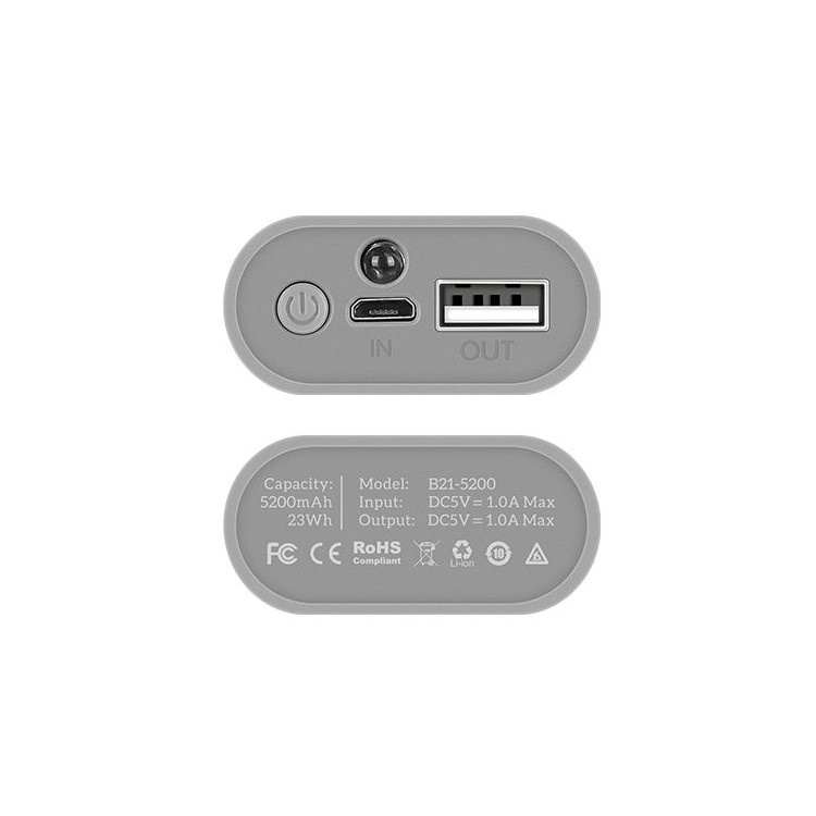 HOCO B21-5200 Tiny Concave Pattern Mobile Power Bank 5200mAh (B21-5200) - Blue-2