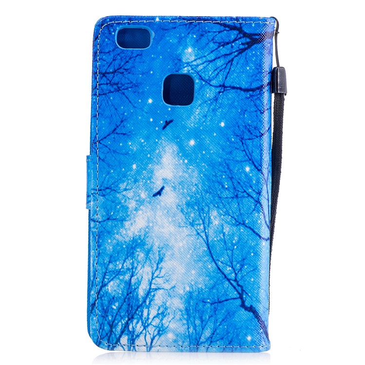 Pattern Printing Leather Wallet Case for Huawei P9 Lite/G9 Lite - Night Scene-2