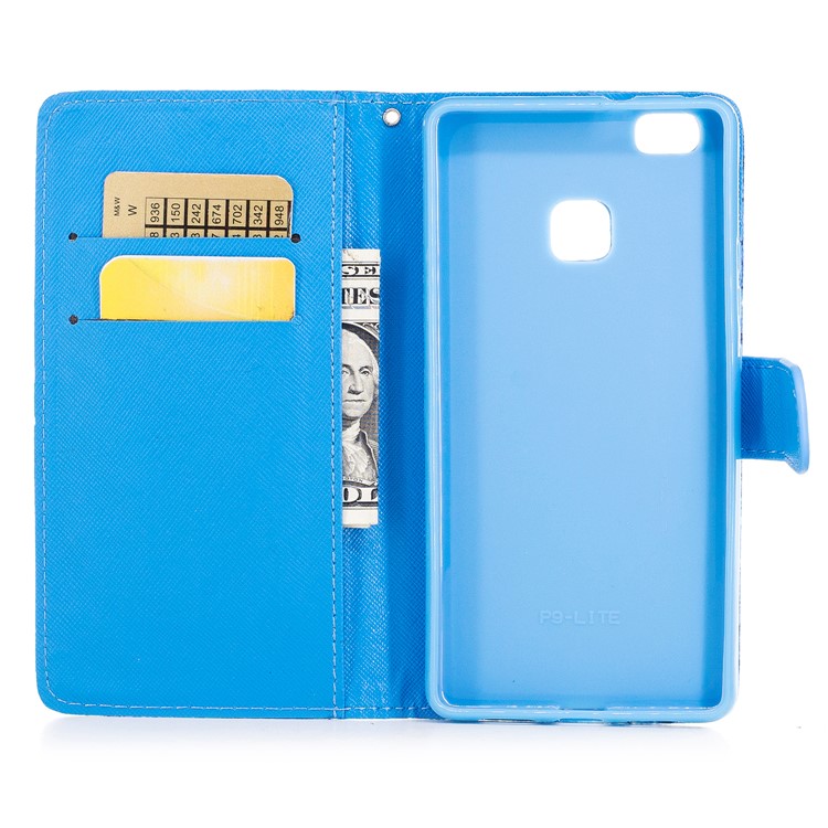 Pattern Printing Leather Wallet Case for Huawei P9 Lite/G9 Lite - Night Scene-6