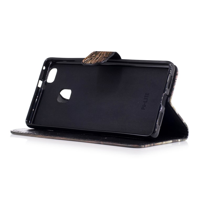 Pattern Printing PU Leather Wallet Case for Huawei P9 Lite/G9 Lite - Cat Pattern-4