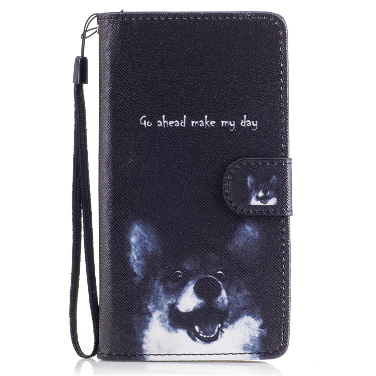 Pattern Printing Wallet Leather Stand Case for Huawei P9 Lite/G9 Lite - Go ahead Make My Day-1