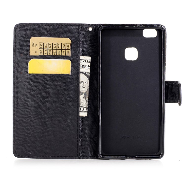 Pattern Printing Wallet Leather Stand Case for Huawei P9 Lite/G9 Lite - Go ahead Make My Day-6
