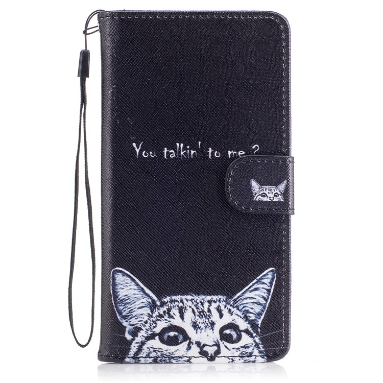 Pattern Printing Wallet Leather Stand Cover for Huawei P9 Lite/G9 Lite - You Talking to Me-1