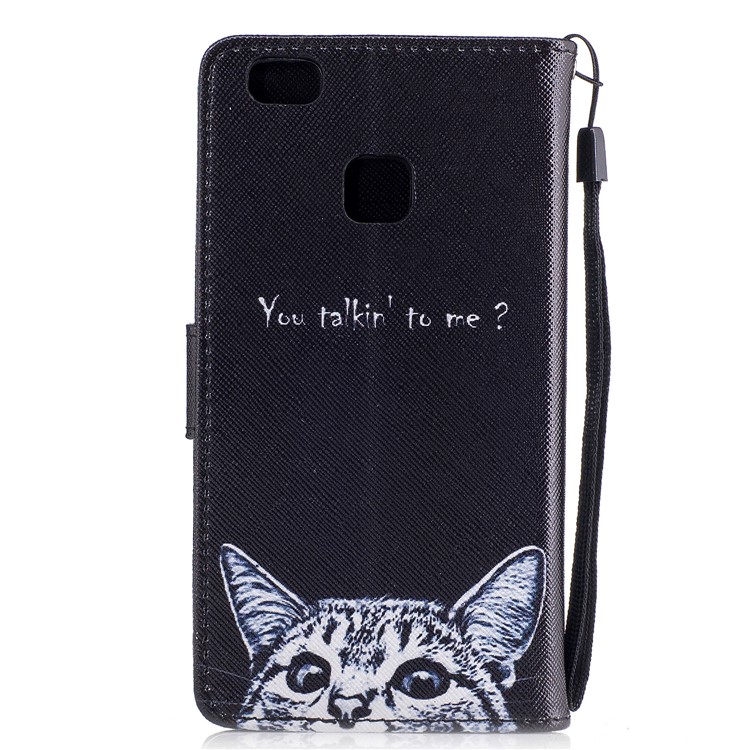 Pattern Printing Wallet Leather Stand Cover for Huawei P9 Lite/G9 Lite - You Talking to Me-2