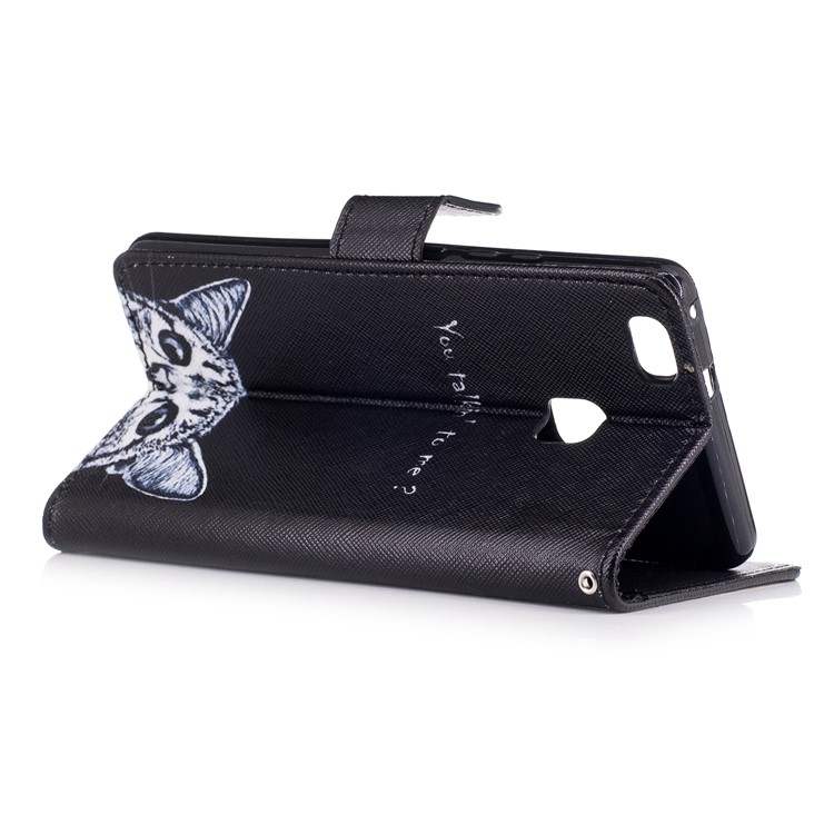Pattern Printing Wallet Leather Stand Cover for Huawei P9 Lite/G9 Lite - You Talking to Me-3