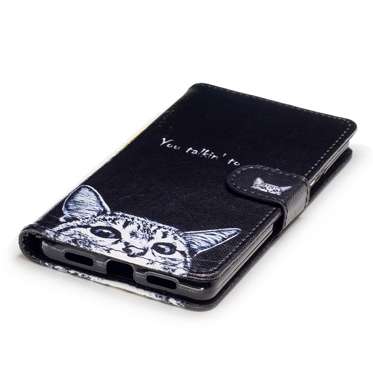 Pattern Printing Wallet Leather Stand Cover for Huawei P9 Lite/G9 Lite - You Talking to Me-5