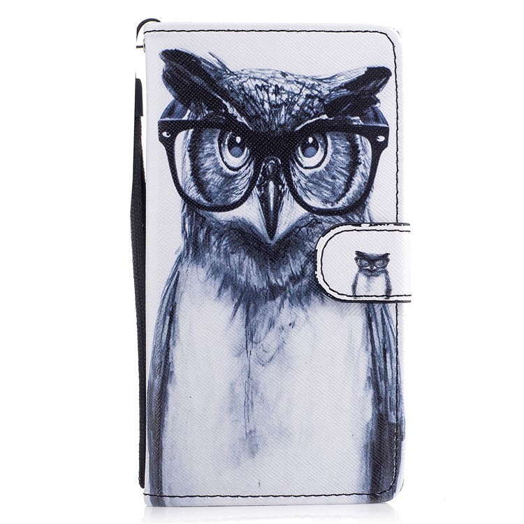 Pattern Printing Phone Leather Wallet Case for Huawei P9 Lite/G9 Lite - Owl Pattern-1