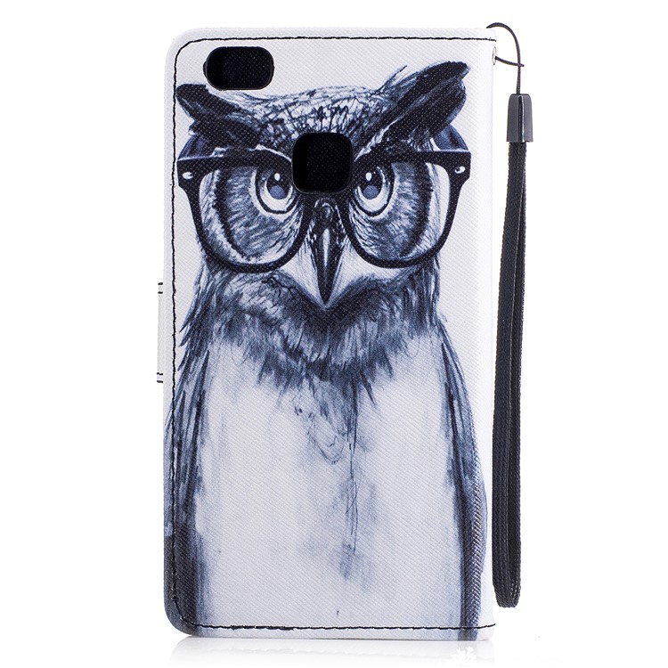 Pattern Printing Phone Leather Wallet Case for Huawei P9 Lite/G9 Lite - Owl Pattern-2