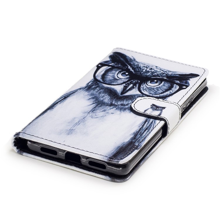 Pattern Printing Phone Leather Wallet Case for Huawei P9 Lite/G9 Lite - Owl Pattern-5