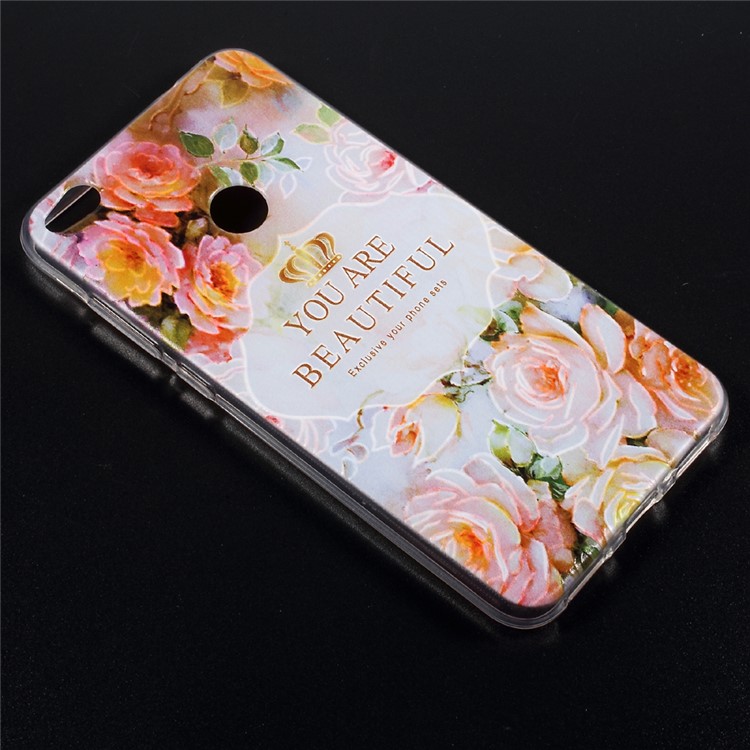 Embossed Pattern TPU Mobile Phone Shell for Huawei P8 Lite (2017) / Honor 8 Lite - You Are Beautiful-3