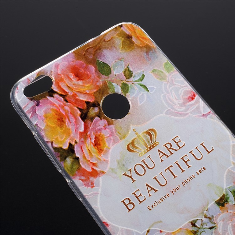 Embossed Pattern TPU Mobile Phone Shell for Huawei P8 Lite (2017) / Honor 8 Lite - You Are Beautiful-4