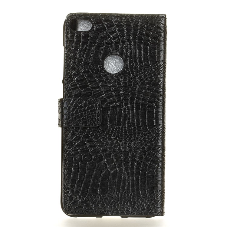 Crocodile Skin Wallet Leather Stand Mobile Casing for Huawei P9 Lite (2017) - Black-2