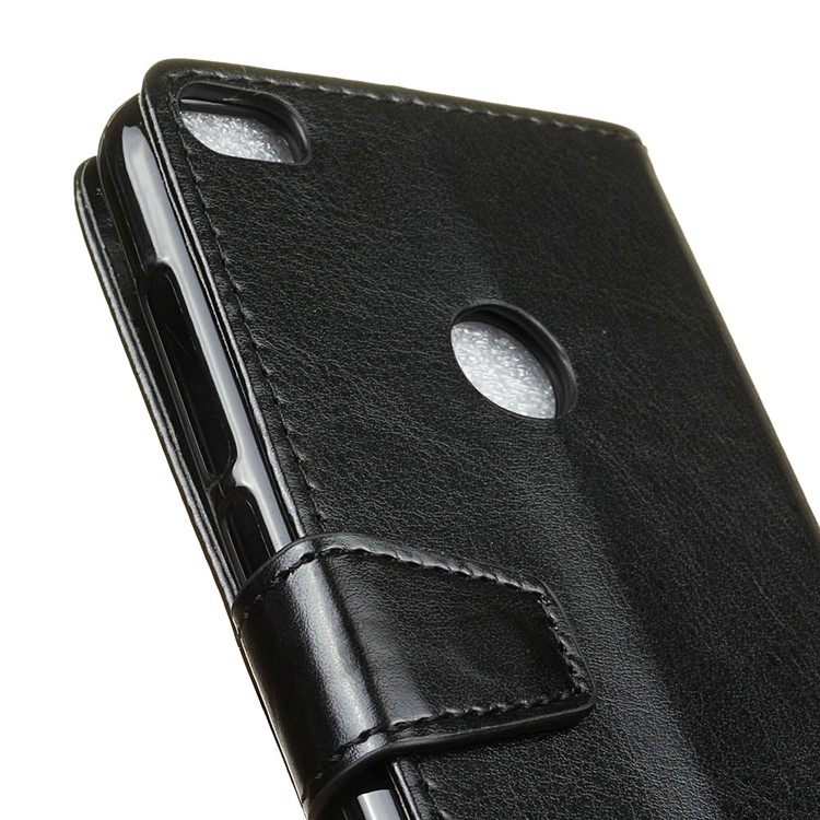 Crazy Horse Wallet Leather Stand Case for Huawei P9 Lite (2017) - Black-3
