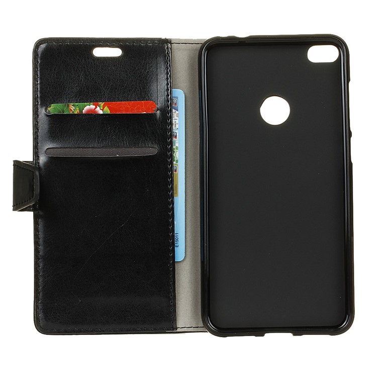 Crazy Horse Wallet Leather Stand Case for Huawei P9 Lite (2017) - Black-4
