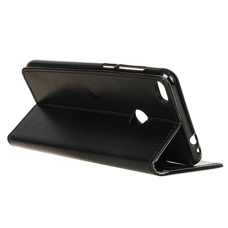 Crazy Horse Wallet Leather Stand Case for Huawei P9 Lite (2017) - Black-6