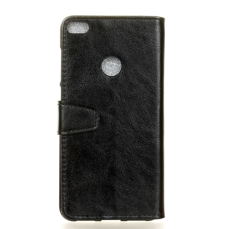 Crazy Horse Leather Wallet Case for Huawei P9 Lite (2017) - Black-2