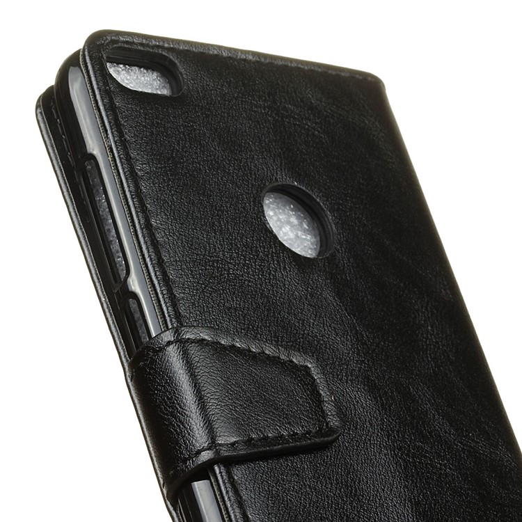 Crazy Horse Leather Wallet Case for Huawei P9 Lite (2017) - Black-3