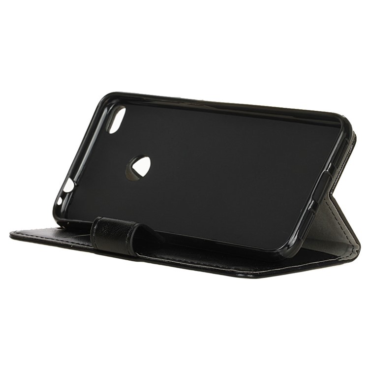 Crazy Horse Leather Wallet Case for Huawei P9 Lite (2017) - Black-5