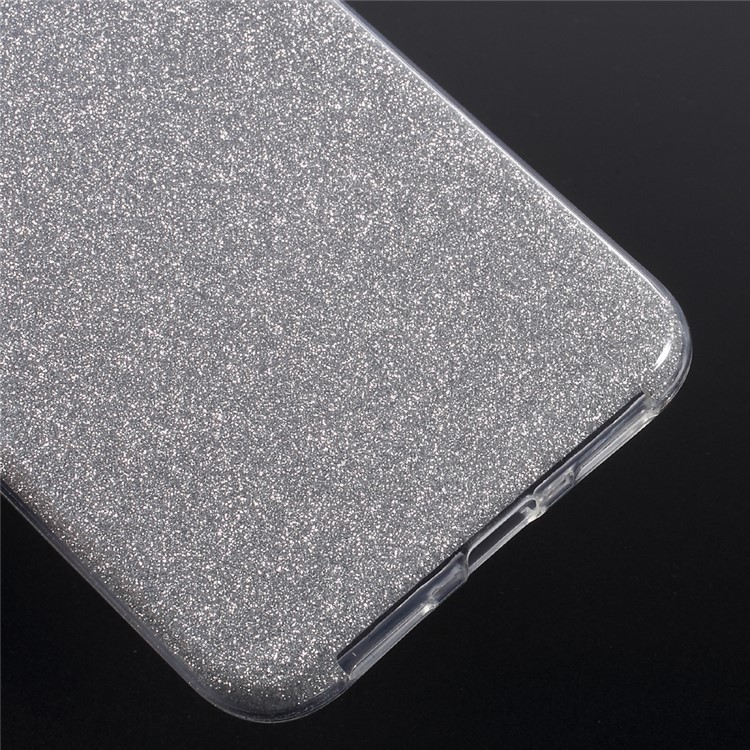 Glittery TPU + PC Hybrid Back Case for Huawei P8 Lite (2017) / Honor 8 Lite - Silver-5