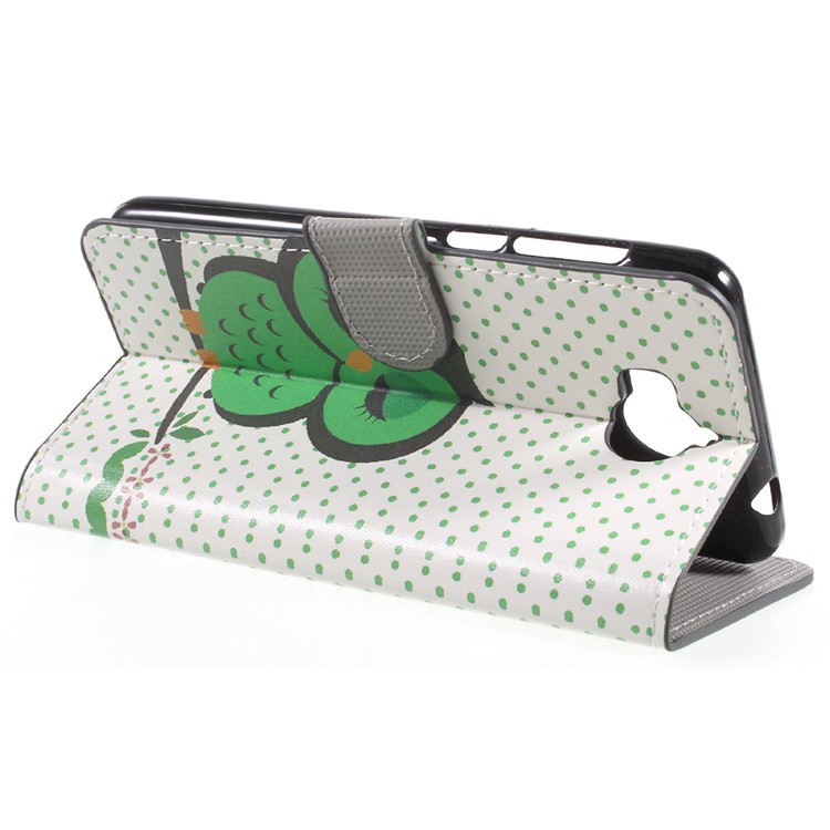 Patterned Leather Wallet Stand Mobile Phone Case for Huawei Y5 (2017) / Y6 (2017) - Napping Owl-4
