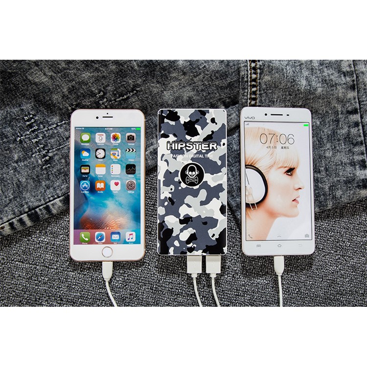 JOYROOM D-M147 Hipster Camouflage Pattern 15000mAh Power Bank with Dual USB Outputs - Grey-4