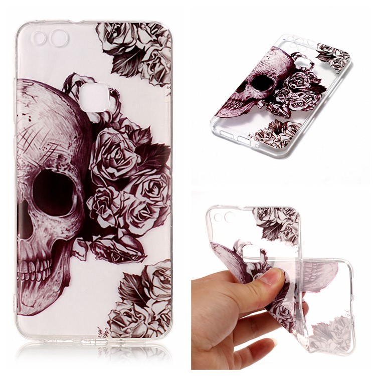 Pattern Printing IMD TPU Shell Case for Huawei P10 Lite - Cool Skull-1
