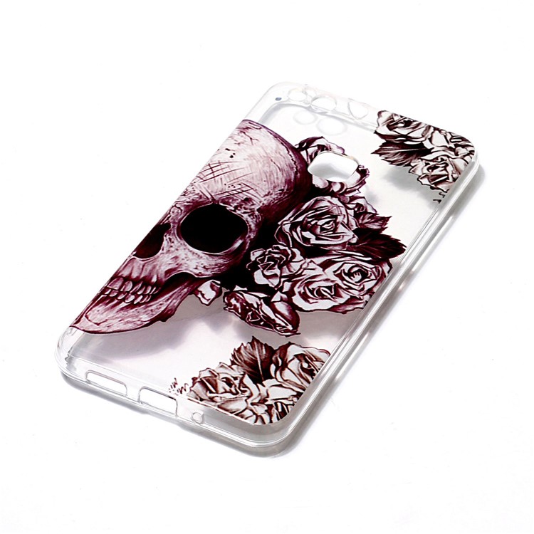 Pattern Printing IMD TPU Shell Case for Huawei P10 Lite - Cool Skull-3