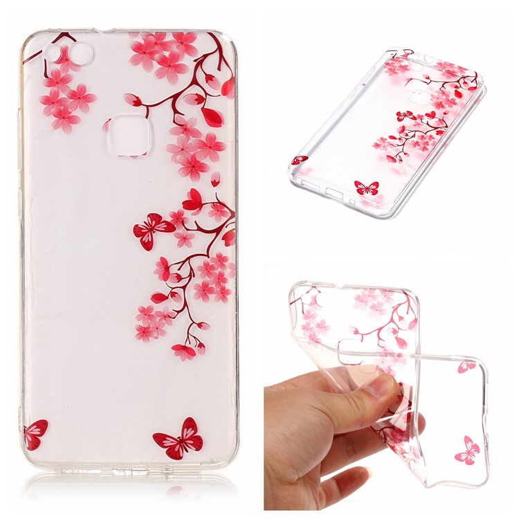 Pattern Printing IMD TPU Shell Cover for Huawei P10 Lite - Flowers Pattern-1