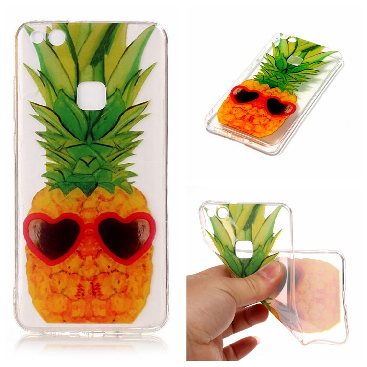 Pattern Printing IMD TPU Cover Shell for Huawei P10 Lite - Pineapple Pattern-1