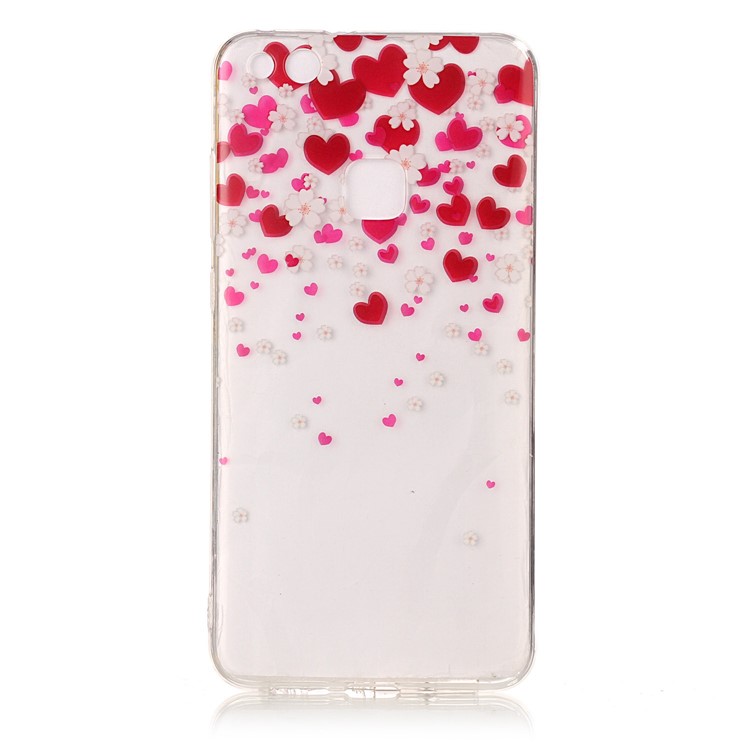 Pattern Printing IMD TPU Case Accessory for Huawei P10 Lite - Hearts and Flowers-2