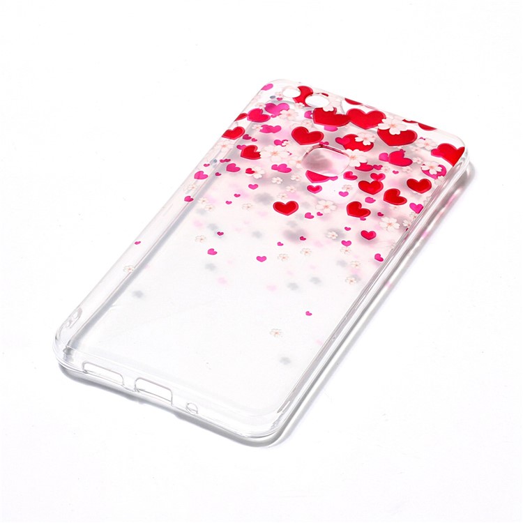 Pattern Printing IMD TPU Case Accessory for Huawei P10 Lite - Hearts and Flowers-3