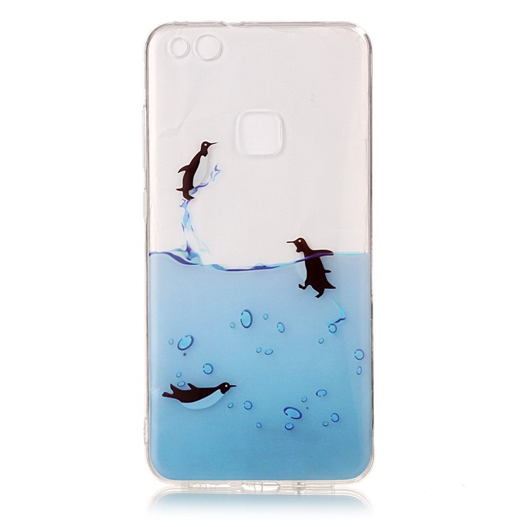 Pattern Printing IMD TPU Shell Phone Case for Huawei P10 Lite - Lovely Penguin-2