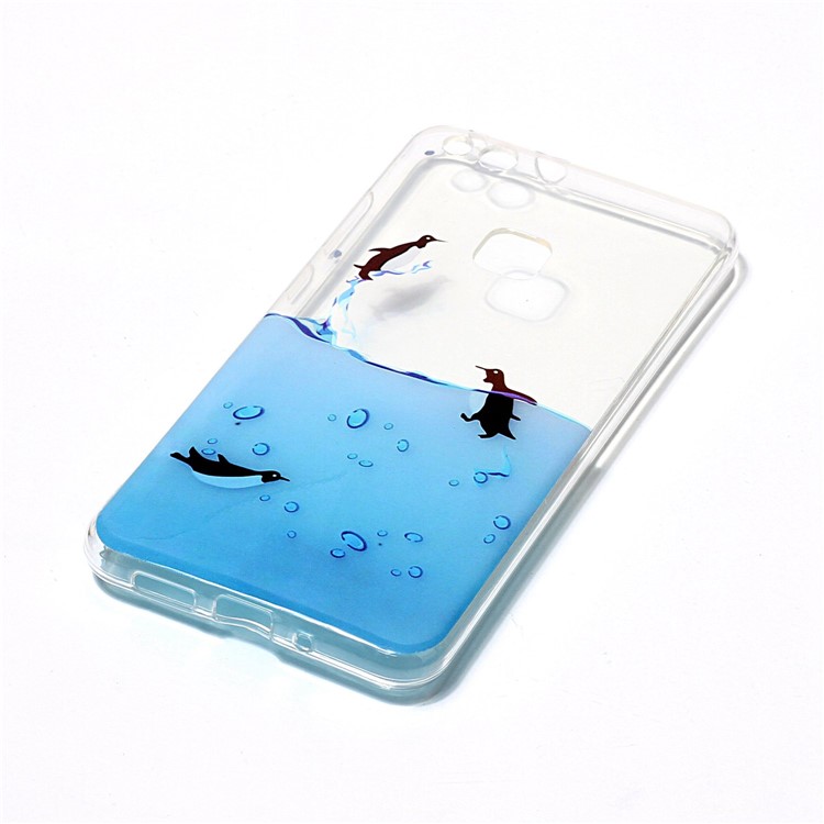 Pattern Printing IMD TPU Shell Phone Case for Huawei P10 Lite - Lovely Penguin-3