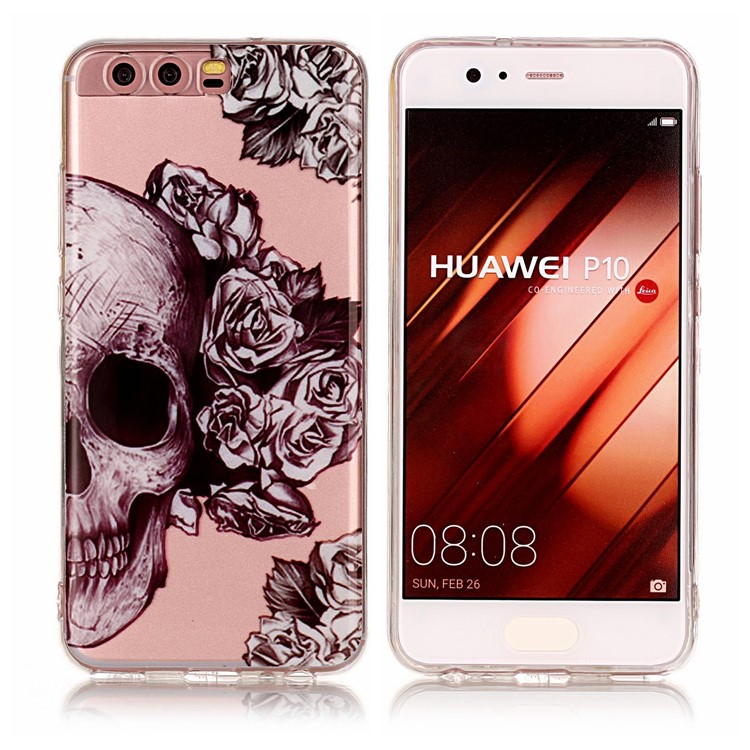 Pattern Printing IMD TPU Shell Case for Huawei P10 - Cool Skull-1