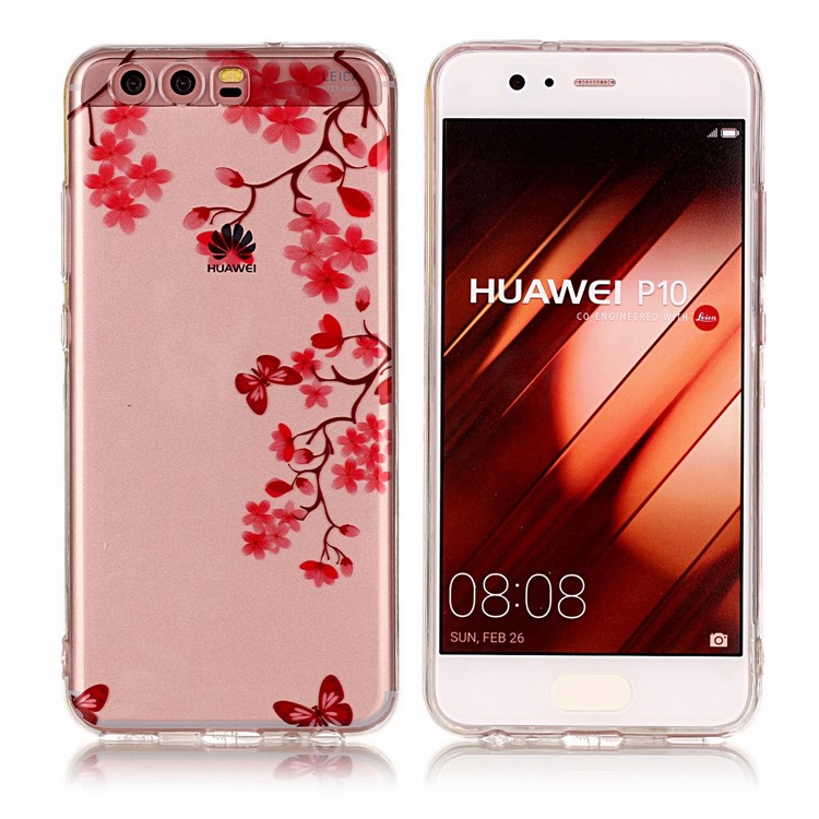 Pattern Printing IMD TPU Case Accessory for Huawei P10 - Beautiful Flowers-1