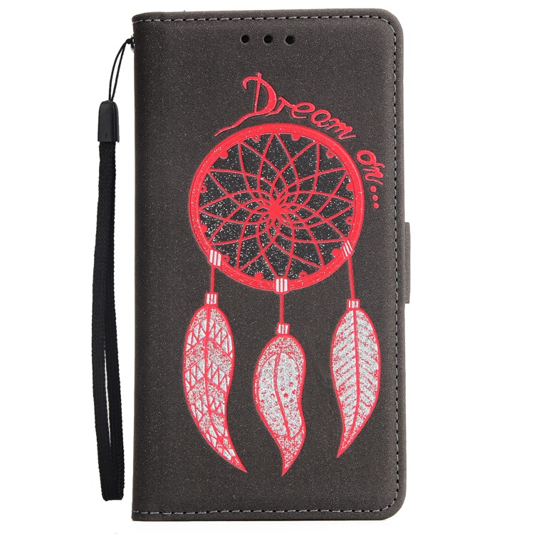 Dream Catcher Pattern Wallet Leather Mobile Case with Strap for Huawei Honor 6x (2016) - Black-2