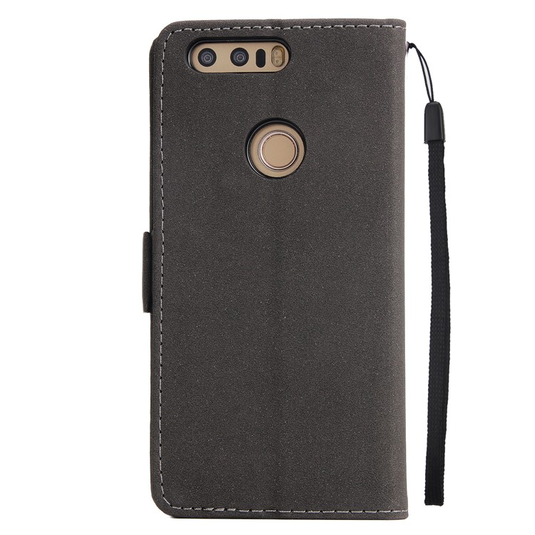Dream Catcher Pattern Wallet Leather Case with Strap for Huawei Honor 8 - Black-3