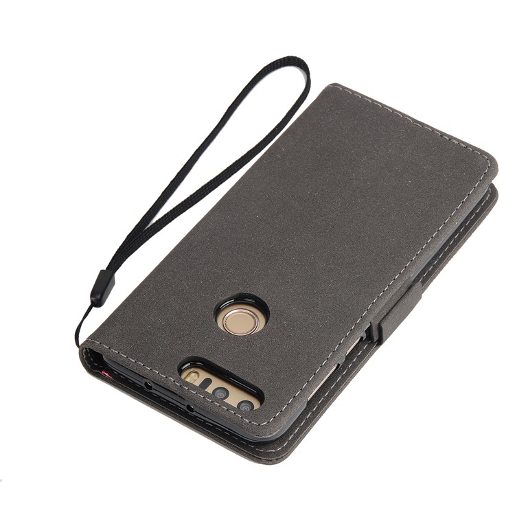 Dream Catcher Pattern Wallet Leather Case with Strap for Huawei Honor 8 - Black-8