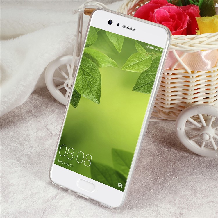Softlyfit Embossed TPU Mobile Phone Casing Accessory for Huawei P10 - Peonies and Quote-2