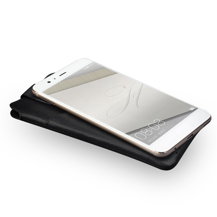 Funda Universal QIALINO Para Teléfono Móvil Con Funda De Cuero Para Huawei P10 Plus, Tamaño: 158 X 80 Mm - Negro-3