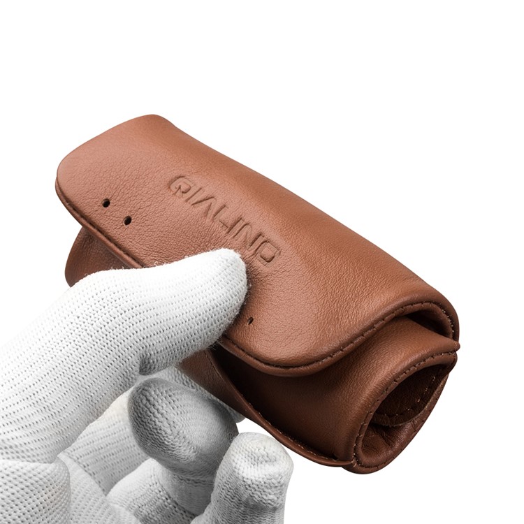 QIALINO Genuine Leather Universal Sleeve Pouch Cover for Huawei P10 Plus, Size: 158 x 80mm - Brown-2