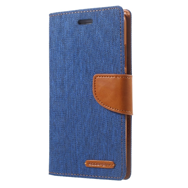 MERCURY GOOSPERY for Huawei P10 Canvas Diary Foldable Leather Card Slots Mobile Cover - Baby Blue-2