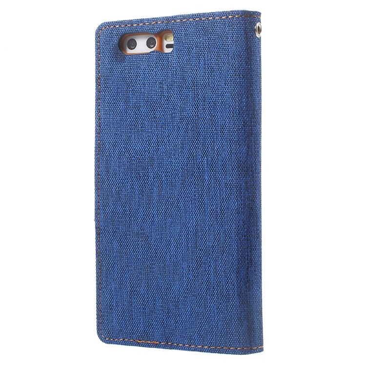 MERCURY GOOSPERY for Huawei P10 Canvas Diary Foldable Leather Card Slots Mobile Cover - Baby Blue-3