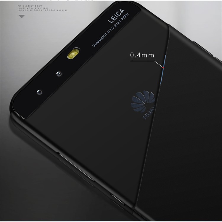 X-LEVEL Frosted PC Hard Phone Back Case for Huawei P10 - Black-4