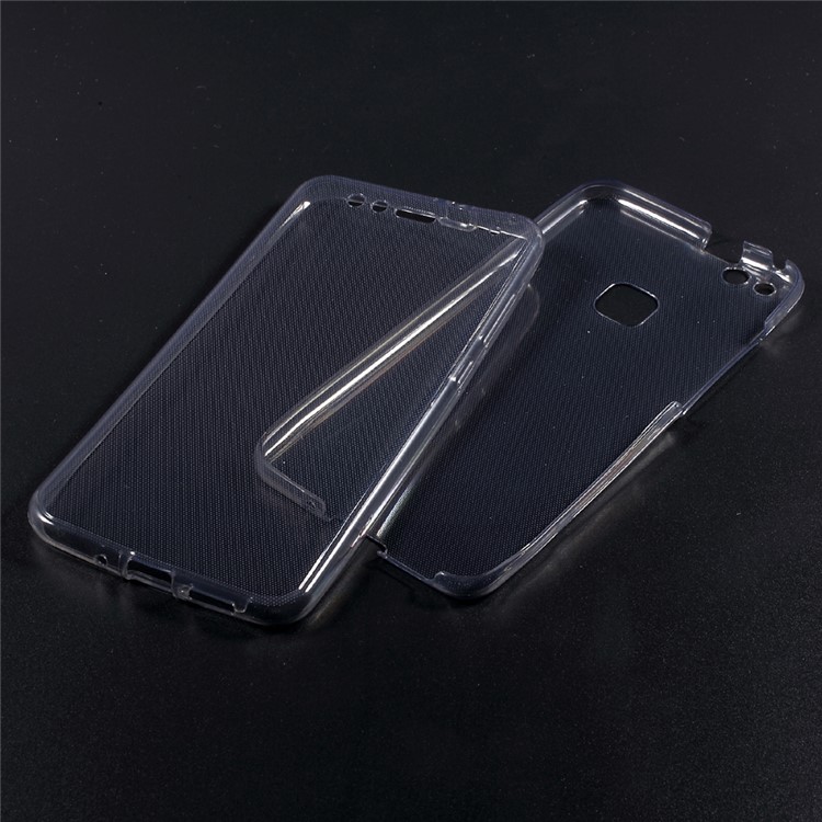 Touchable TPU Front + Back Phone Case Accessory for Huawei P10 Lite - Grey-1